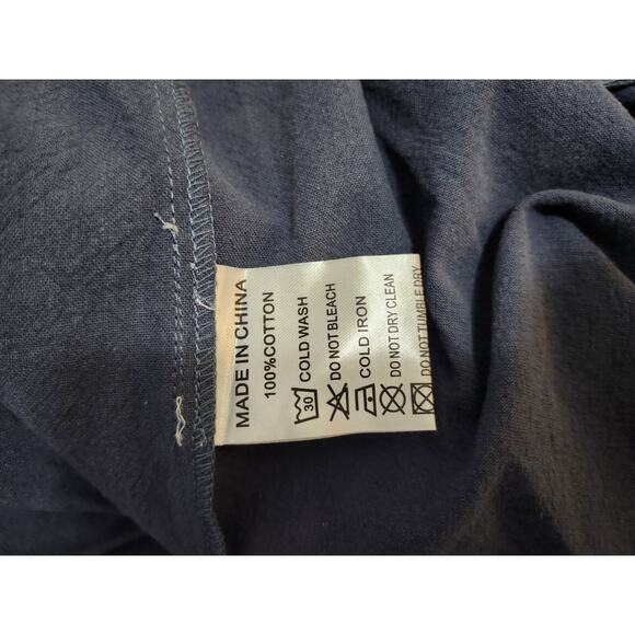 IVY CITY Co. Maxi Dress Short‎ Sleeve Embroidery 100% cotton Gray size M Boho - Picture 10 of 11